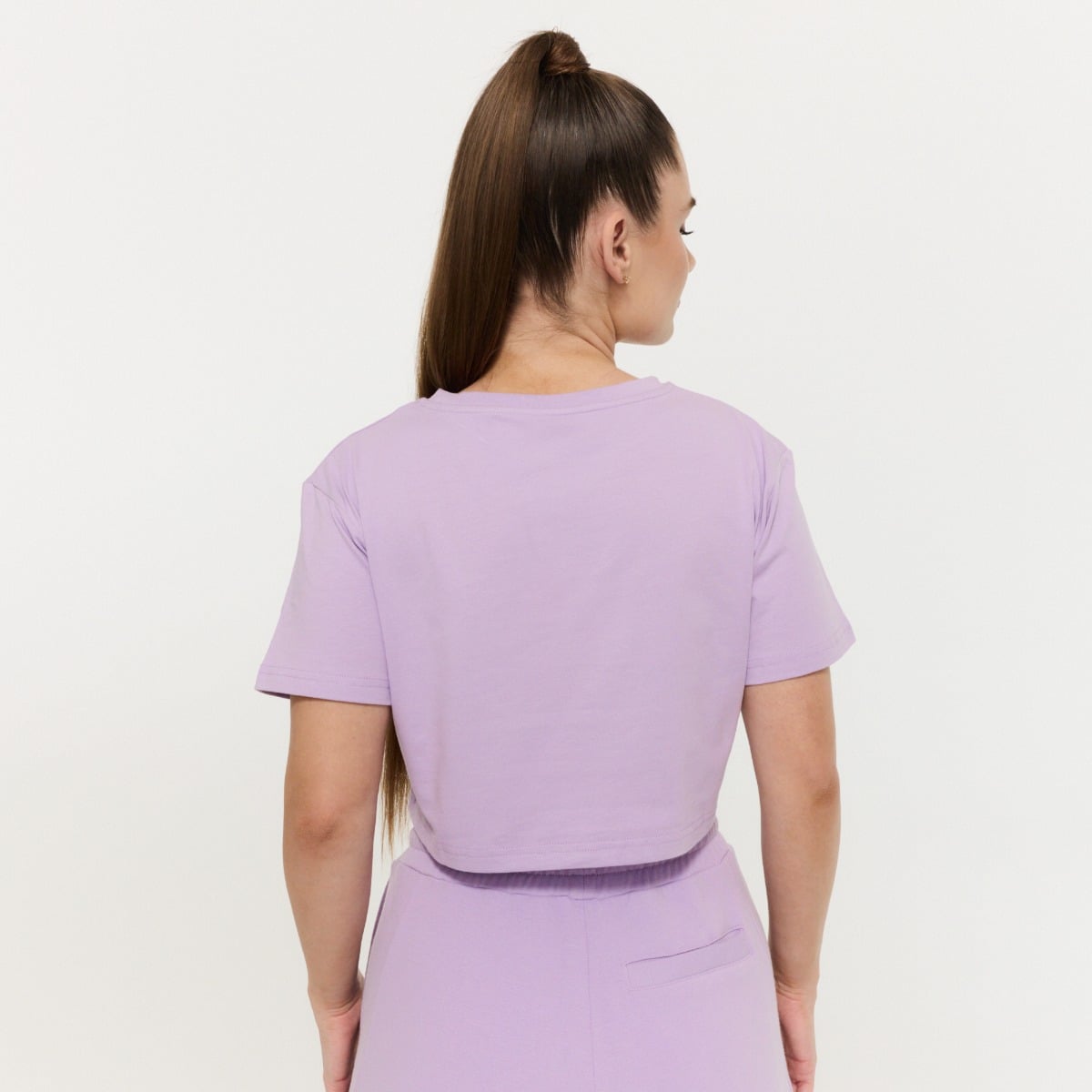 Dámské tričko Cropped Limitless Lavender - GymBeam
