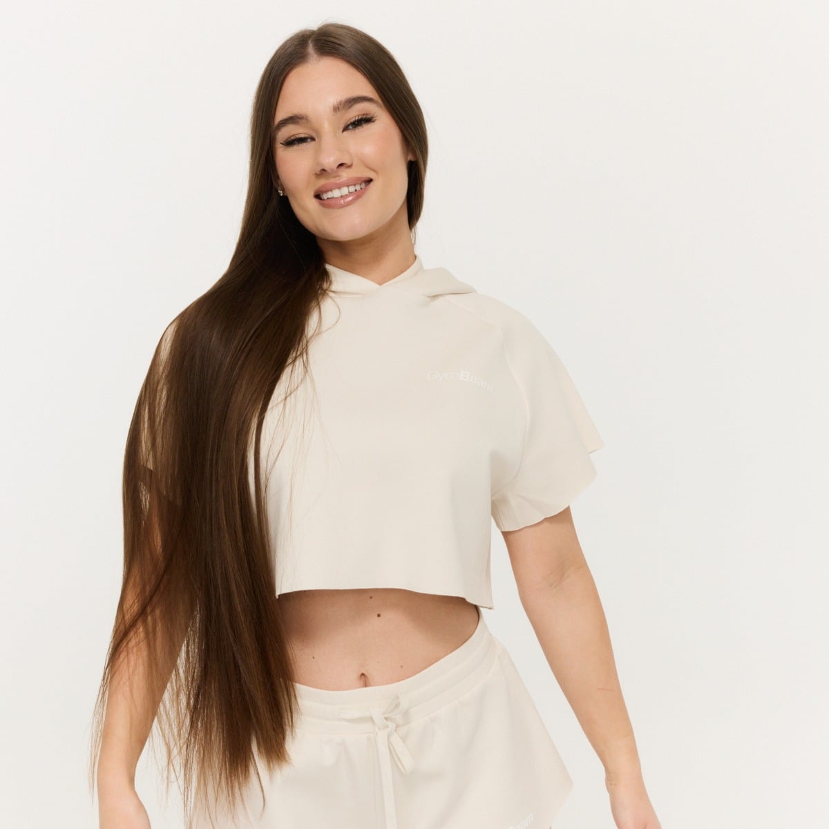 Dámská mikina Cropped Relay Pearl - GymBeam