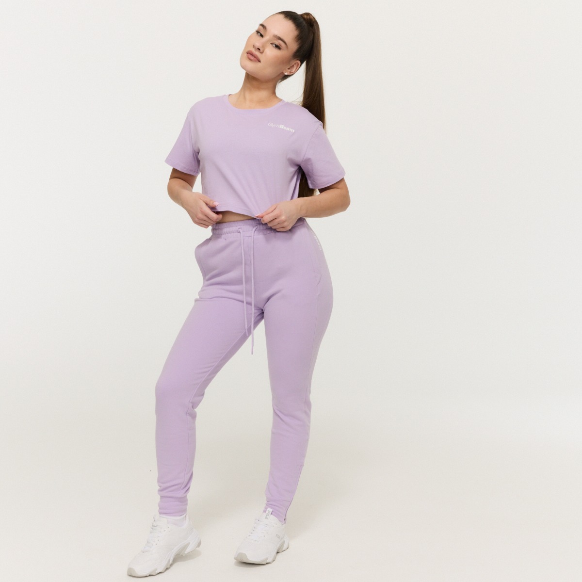 GymBeam Dámské tričko Cropped Limitless Lavender (obrázek 3)
