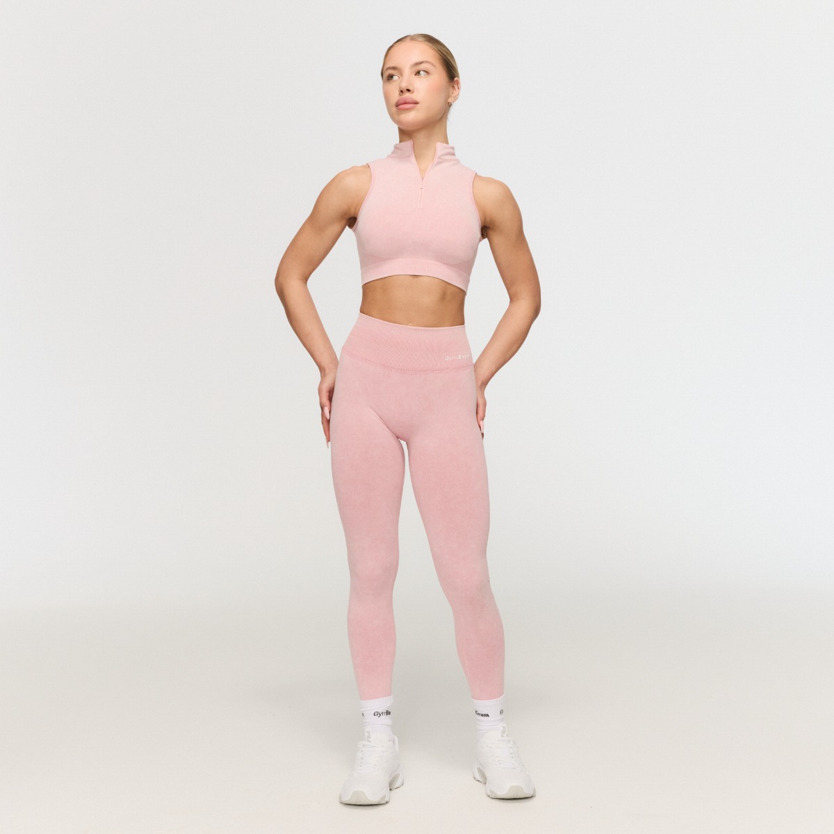 Dámské bezešvé legíny Fierce Baby Pink - GymBeam růžová S