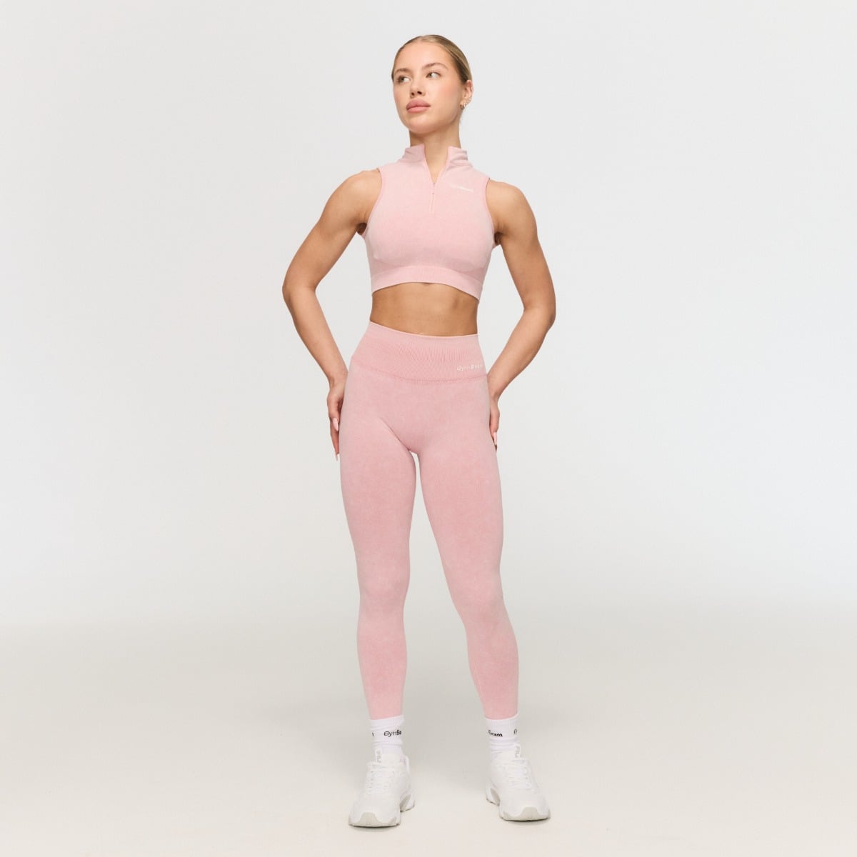 Dámské bezešvé legíny Fierce Baby Pink - GymBeam růžová XS