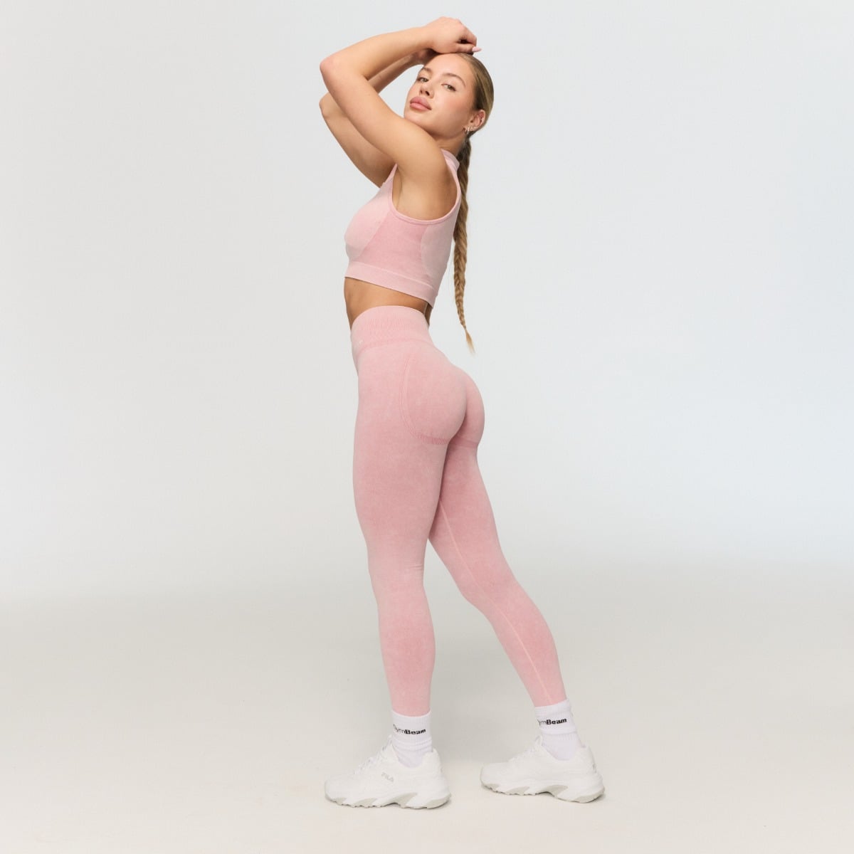 Dámské bezešvé legíny Fierce Baby Pink - GymBeam růžová XS