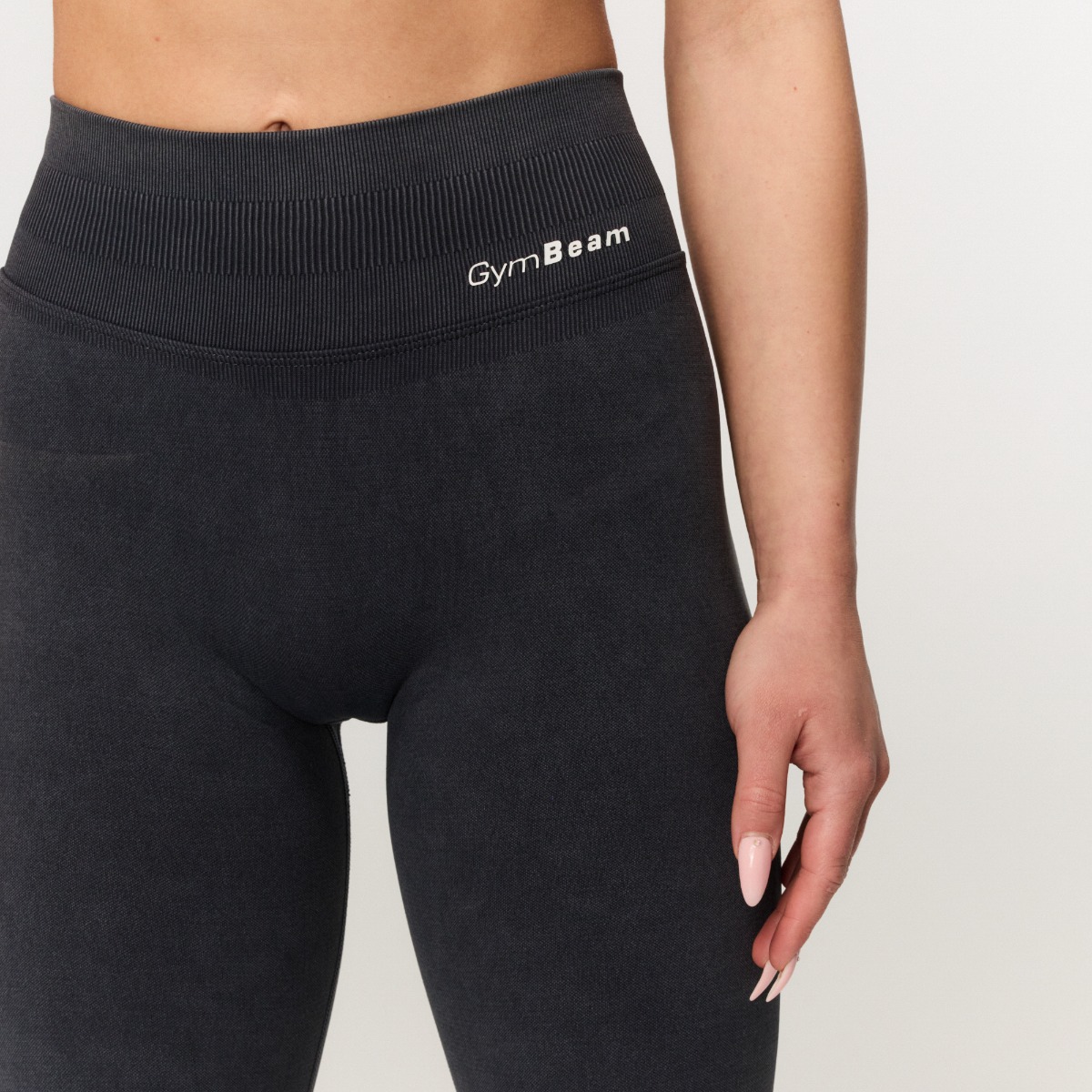 Dámské bezešvé legíny Fierce Dark Grey - GymBeam šedá XXL