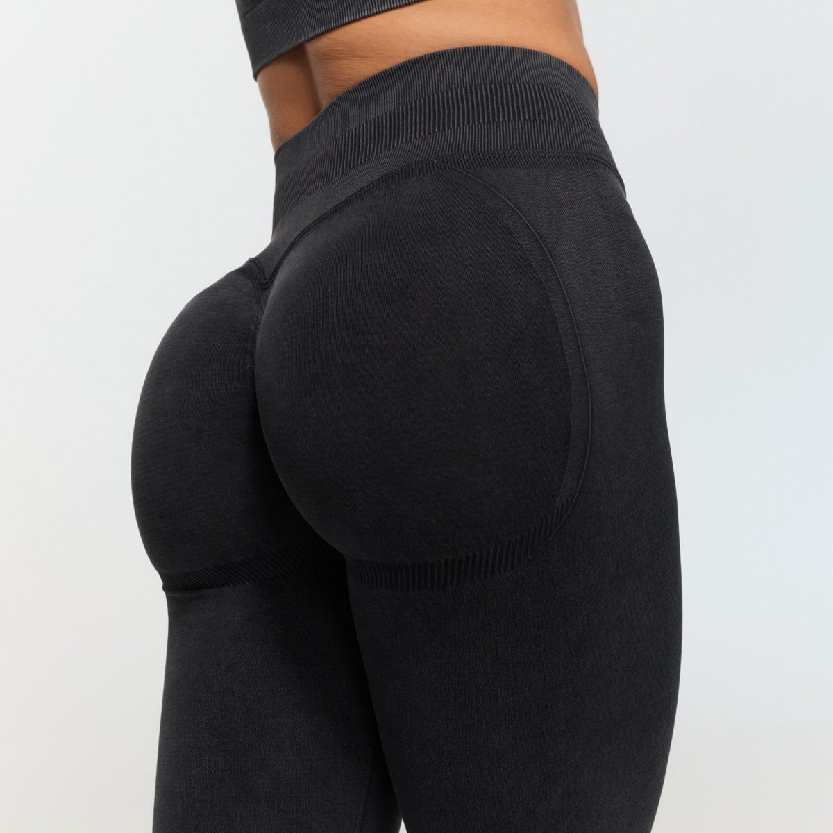 Dámské bezešvé legíny Fierce Dark Grey - GymBeam šedá XXL