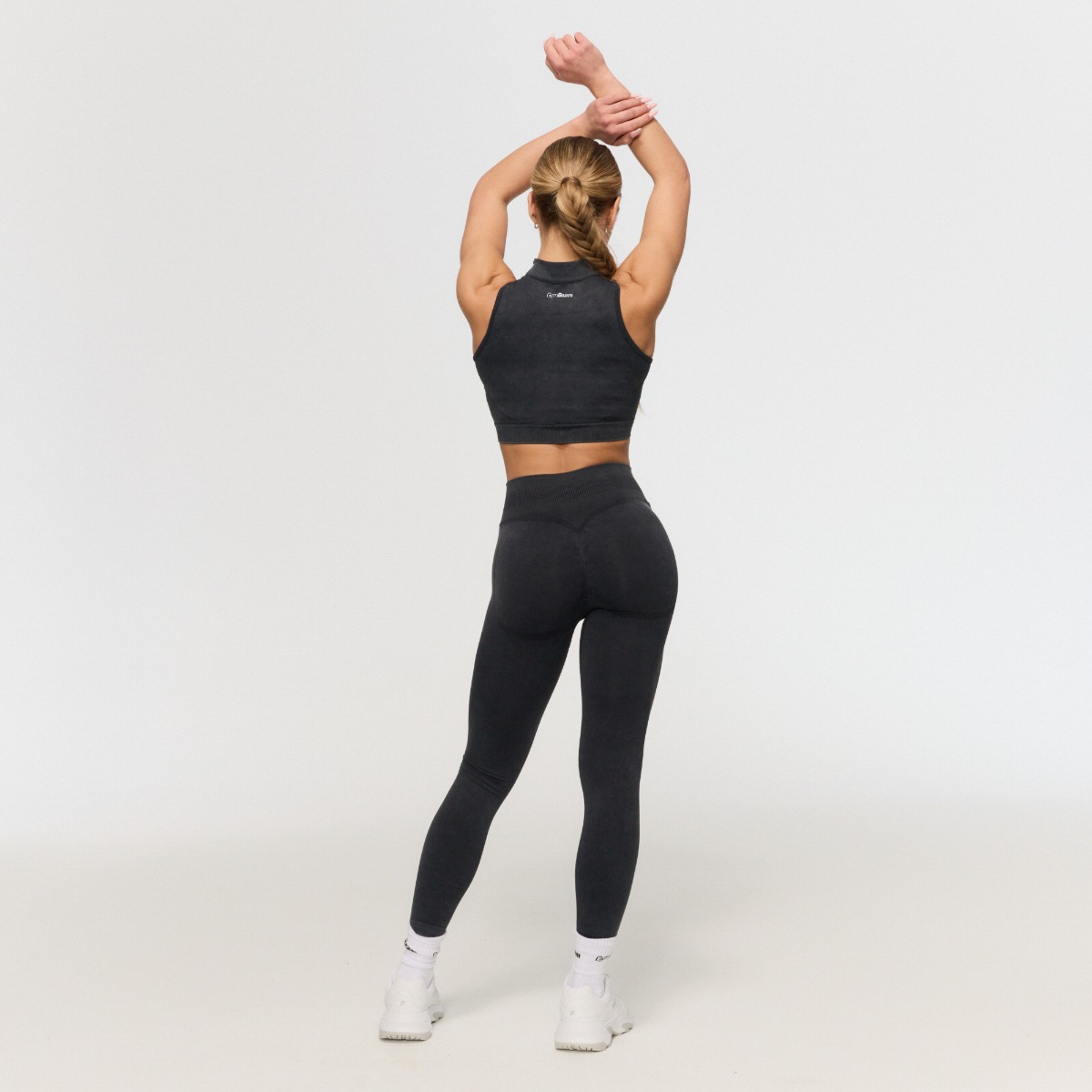 Dámské bezešvé legíny Fierce Dark Grey - GymBeam šedá XXL