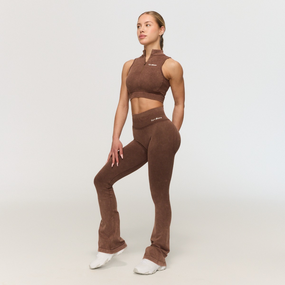 GymBeam Women‘s Fierce Seamless Pants Brown (obrázek 5)