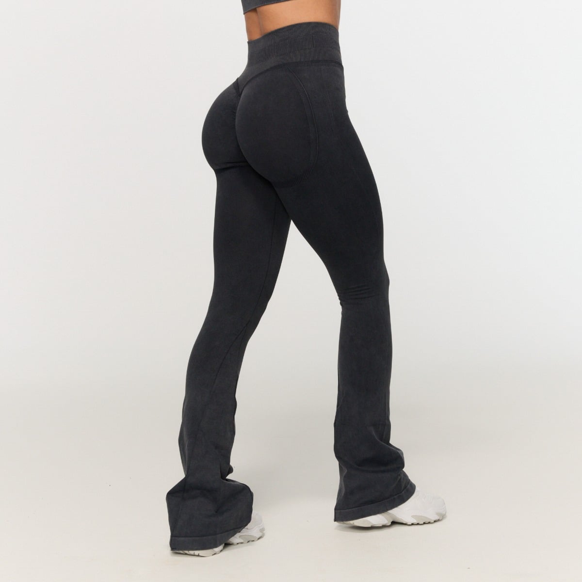 Dámské bezešvé kalhoty Fierce Dark Grey - GymBeam