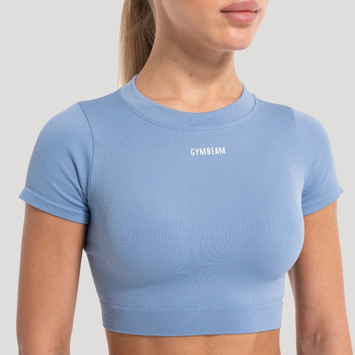 Dámský top Crop Flow Azure – GymBeam