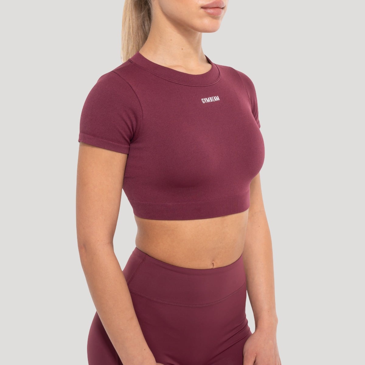 Dámský top Crop Flow Wine - GymBeam