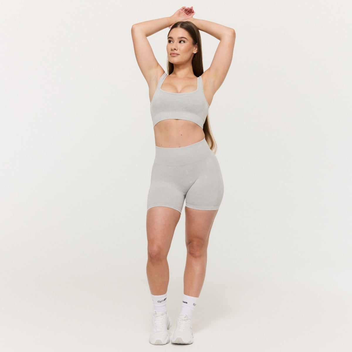 GymBeam Bezešvá sportovní podprsenka Lift Grey (obrázek 5)