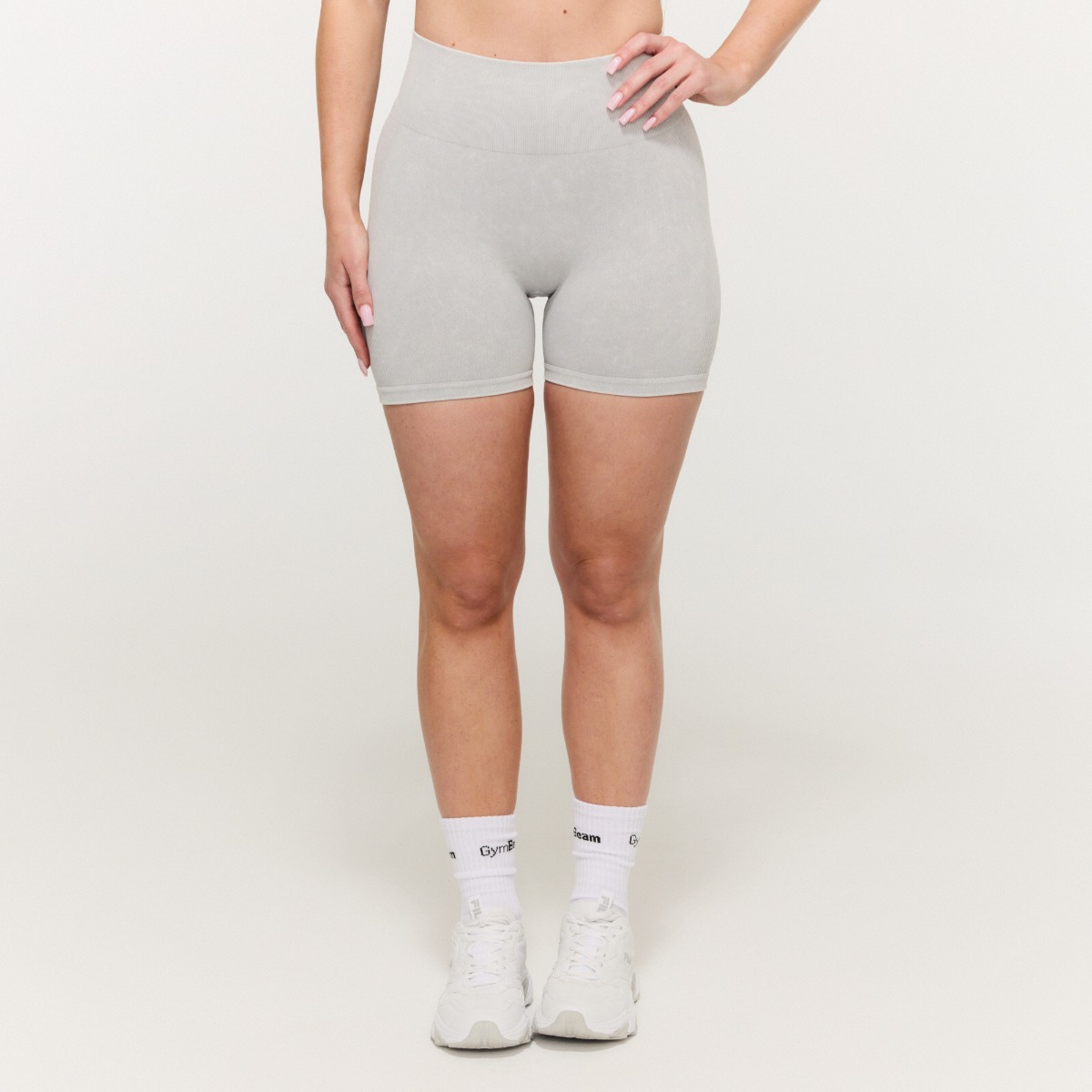 Dámské bezešvé šortky Lift Grey - GymBeam šedá M