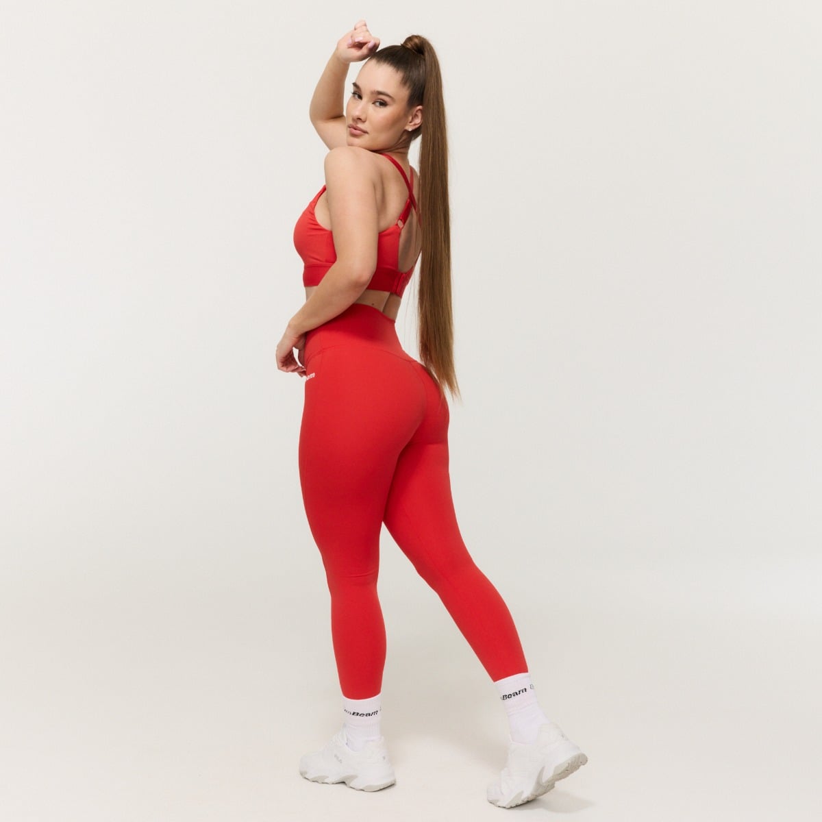 Dámské legíny Limitless s vysokým pasem Hot Red - GymBeam