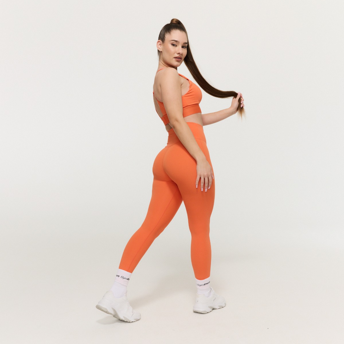 GymBeam Dámské legíny Limitless s vysokým pasem Orange (obrázek 5)