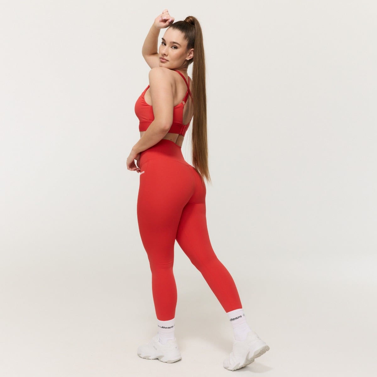 Dámské legíny Limitless Hot Red - GymBeam červená S