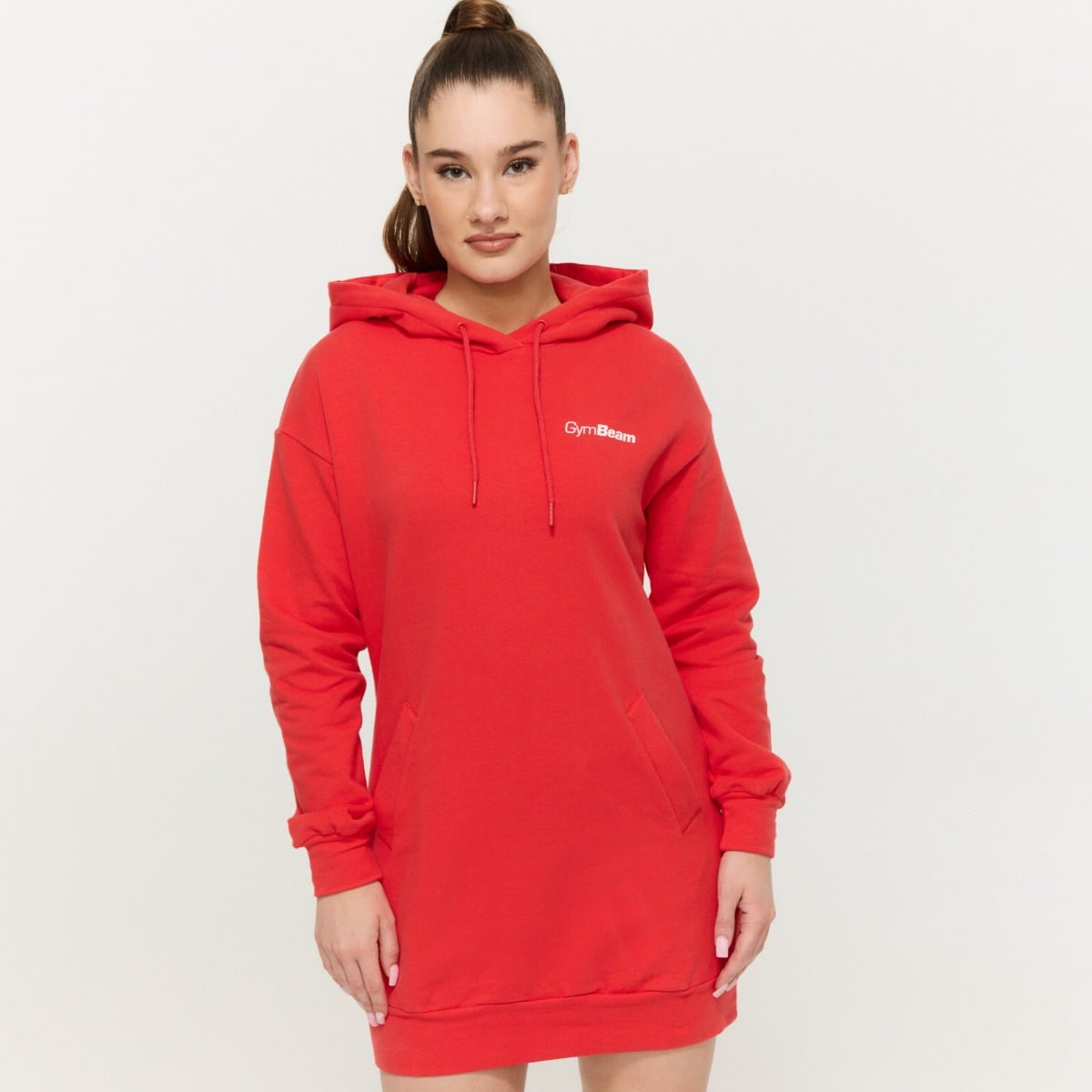 Dámská Longline mikina Limitless Hot Red - GymBeam
