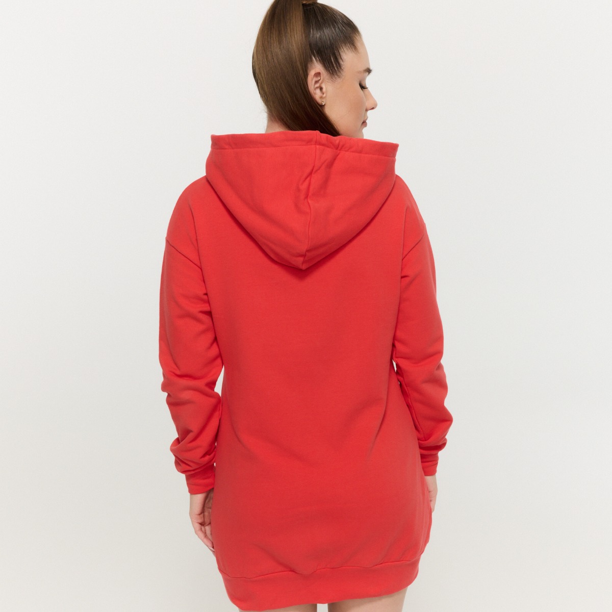 GymBeam Dámská Longline mikina Limitless Hot Red (obrázek 4)