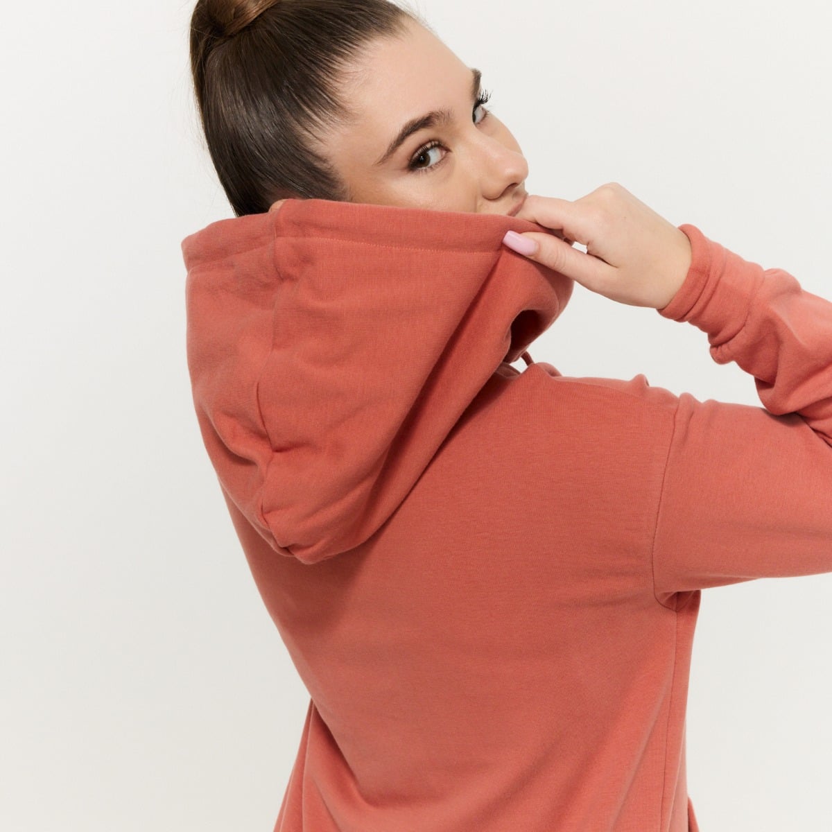 Dámská longline mikina Limitless Cinnamon - GymBeam