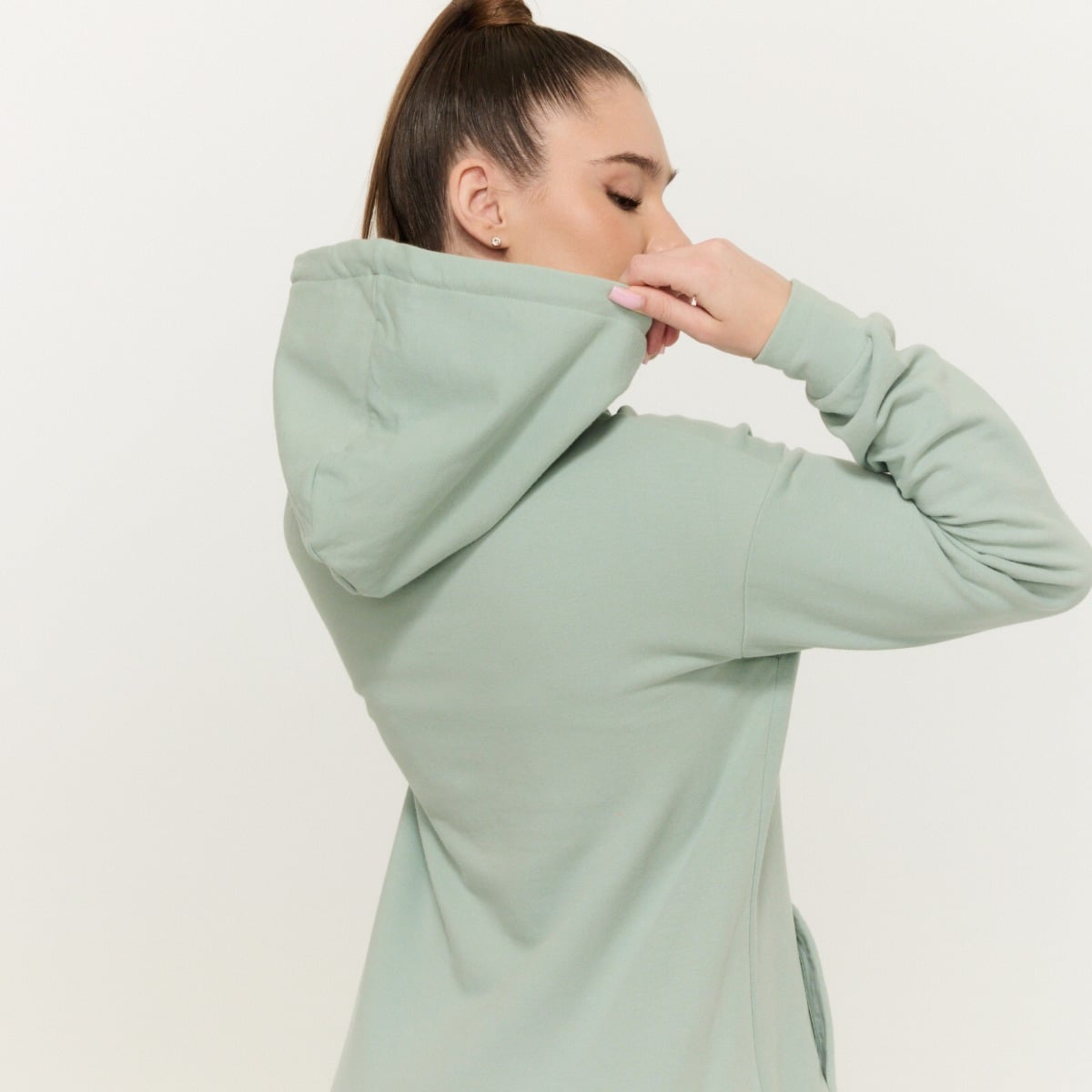 Dámská Longline mikina Limitless Eucalypt - GymBeam
