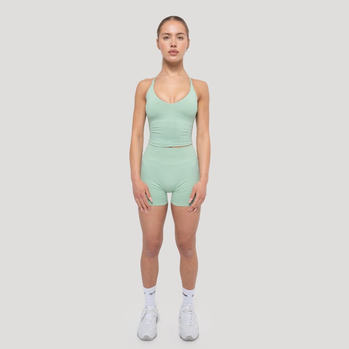 GymBeam Dámské tílko Luma Pistachio - Velikost: S | Barva: Zelená | Hmotnost: 0,107 kg | Balení: 140 · záber 6
