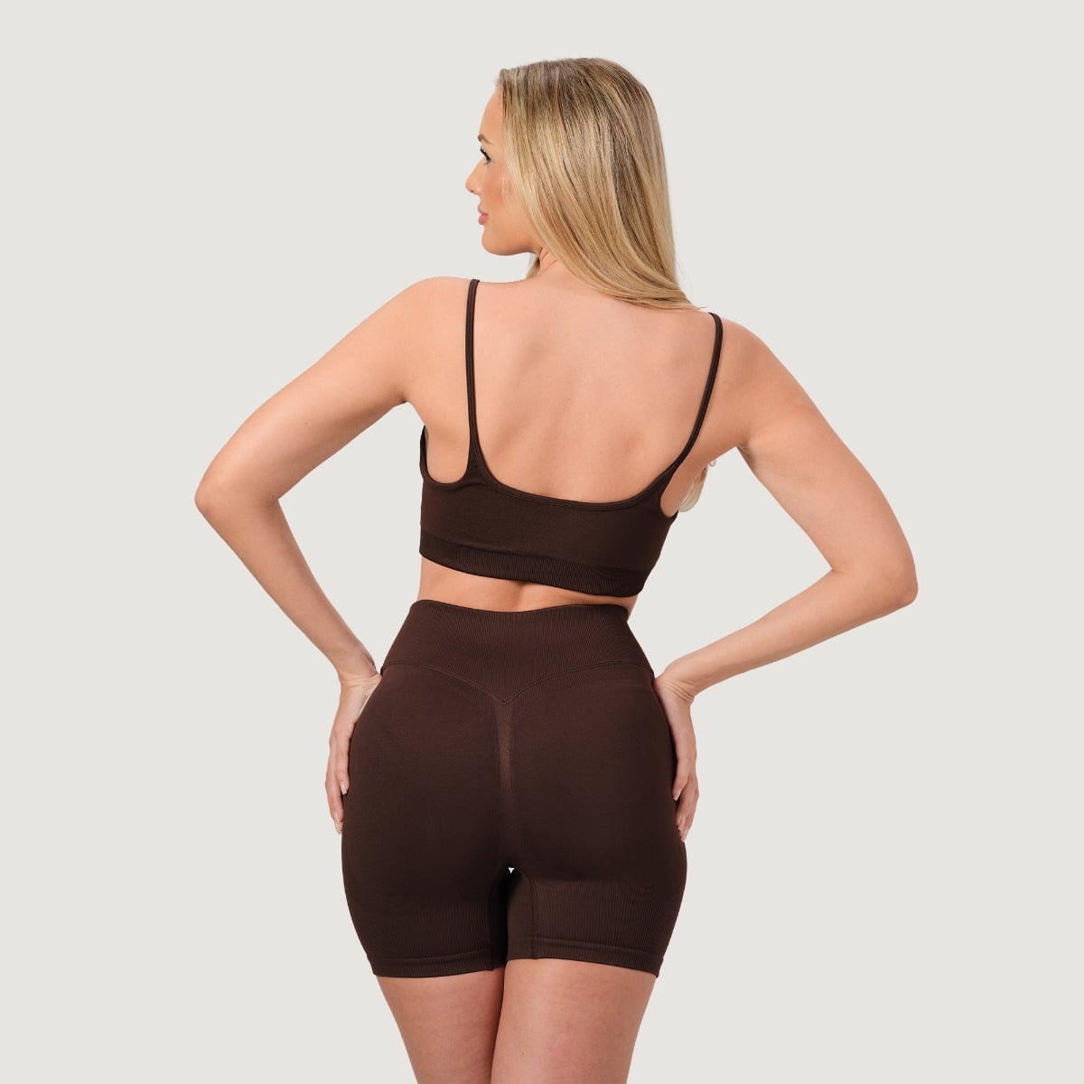 Dámské bezešvé šortky NEO Mocha - GymBeam hnědá XL