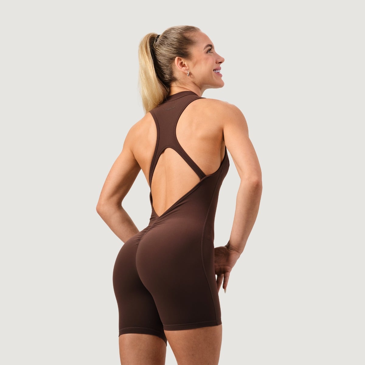 Dámský overal Zip-Up NEO Mocha - GymBeam