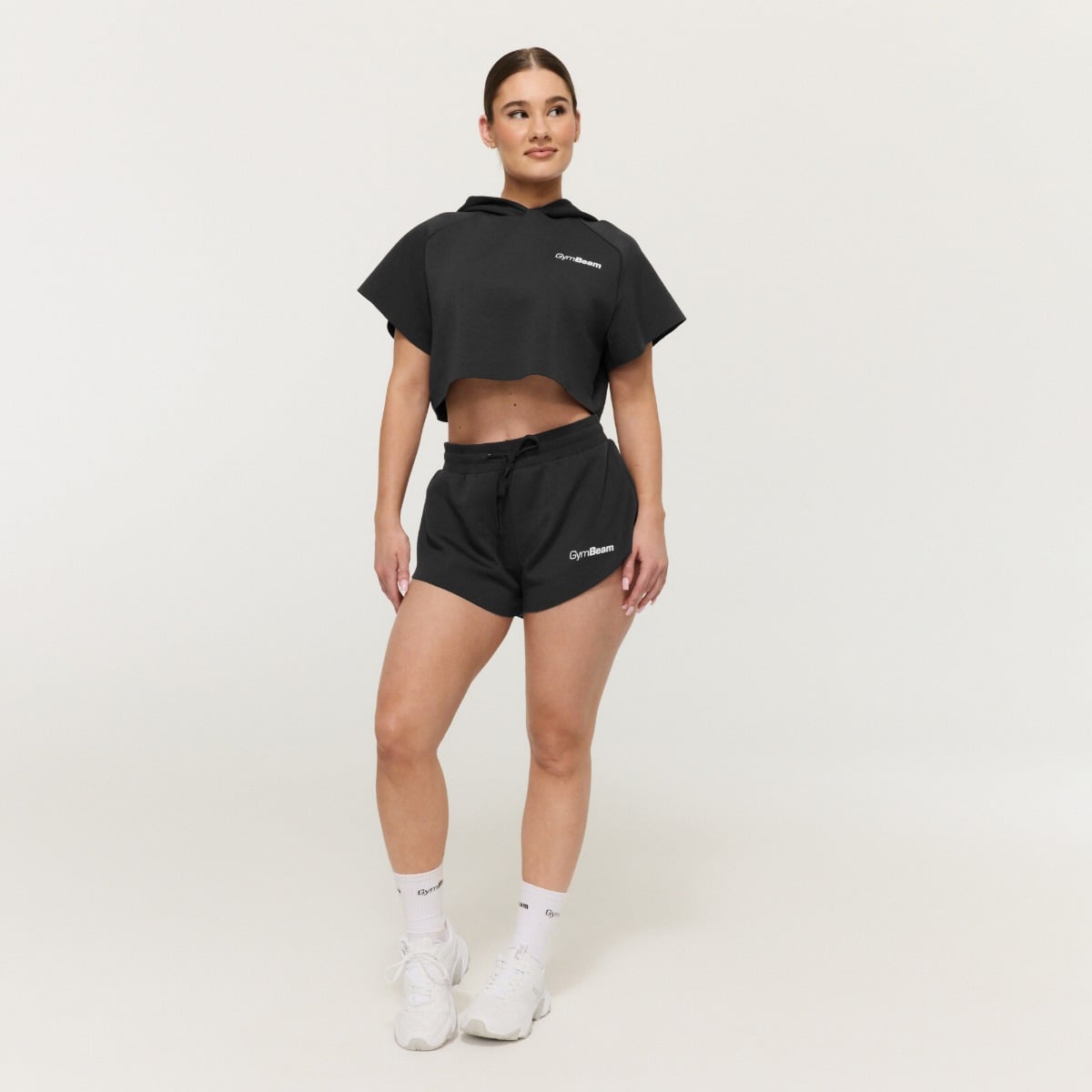 GymBeam Women‘s Relay Cropped Hoodie Black (obrázek 5)