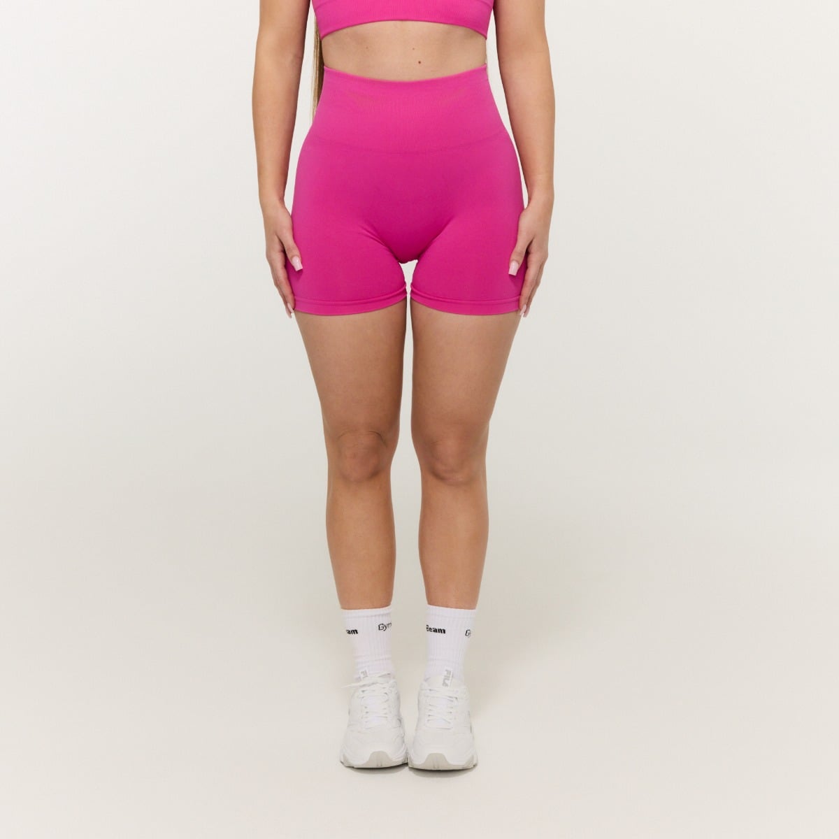 Dámské bezešvé šortky Sculpt Rose - GymBeam růžová M