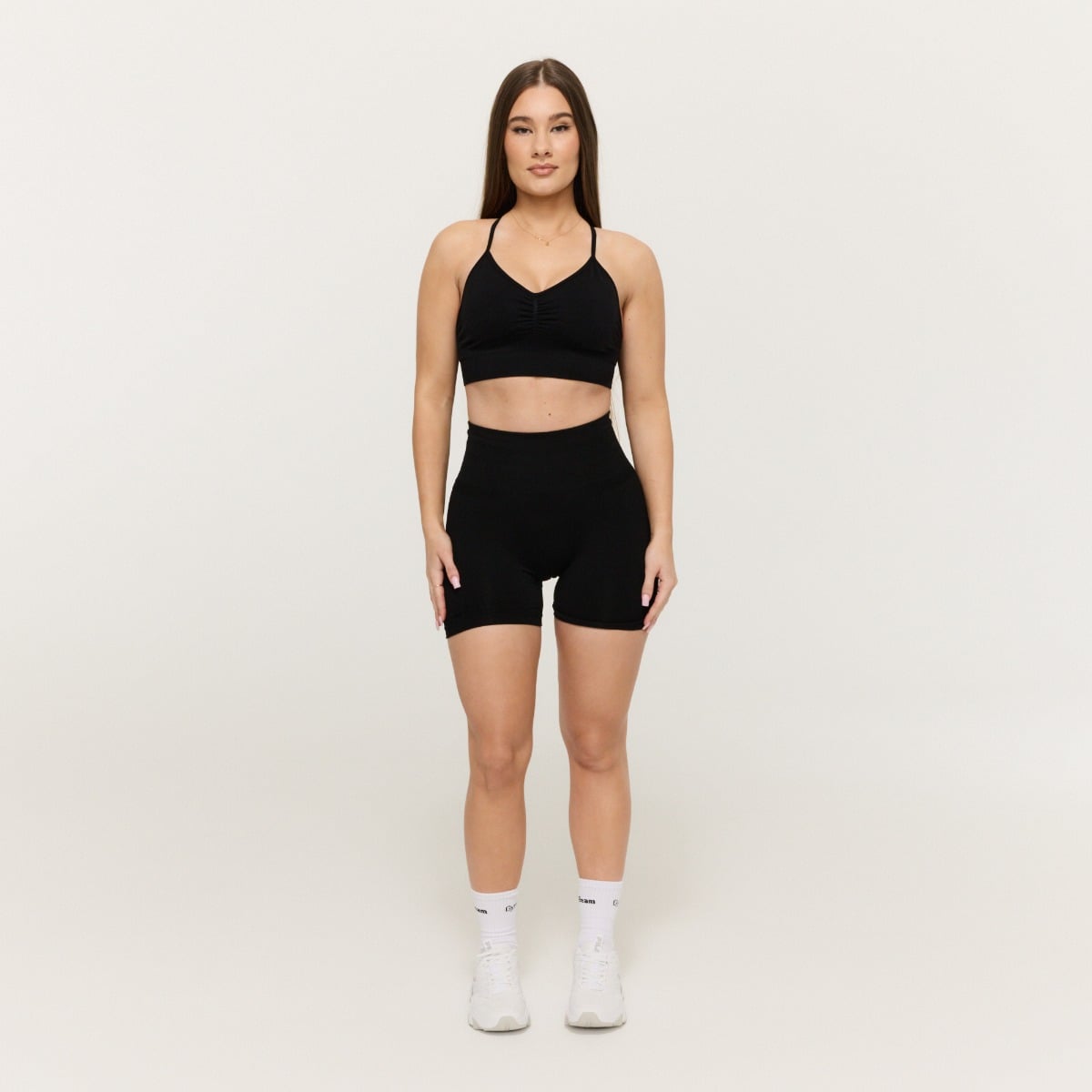 Dámské bezešvé šortky Sculpt Black - GymBeam černá S