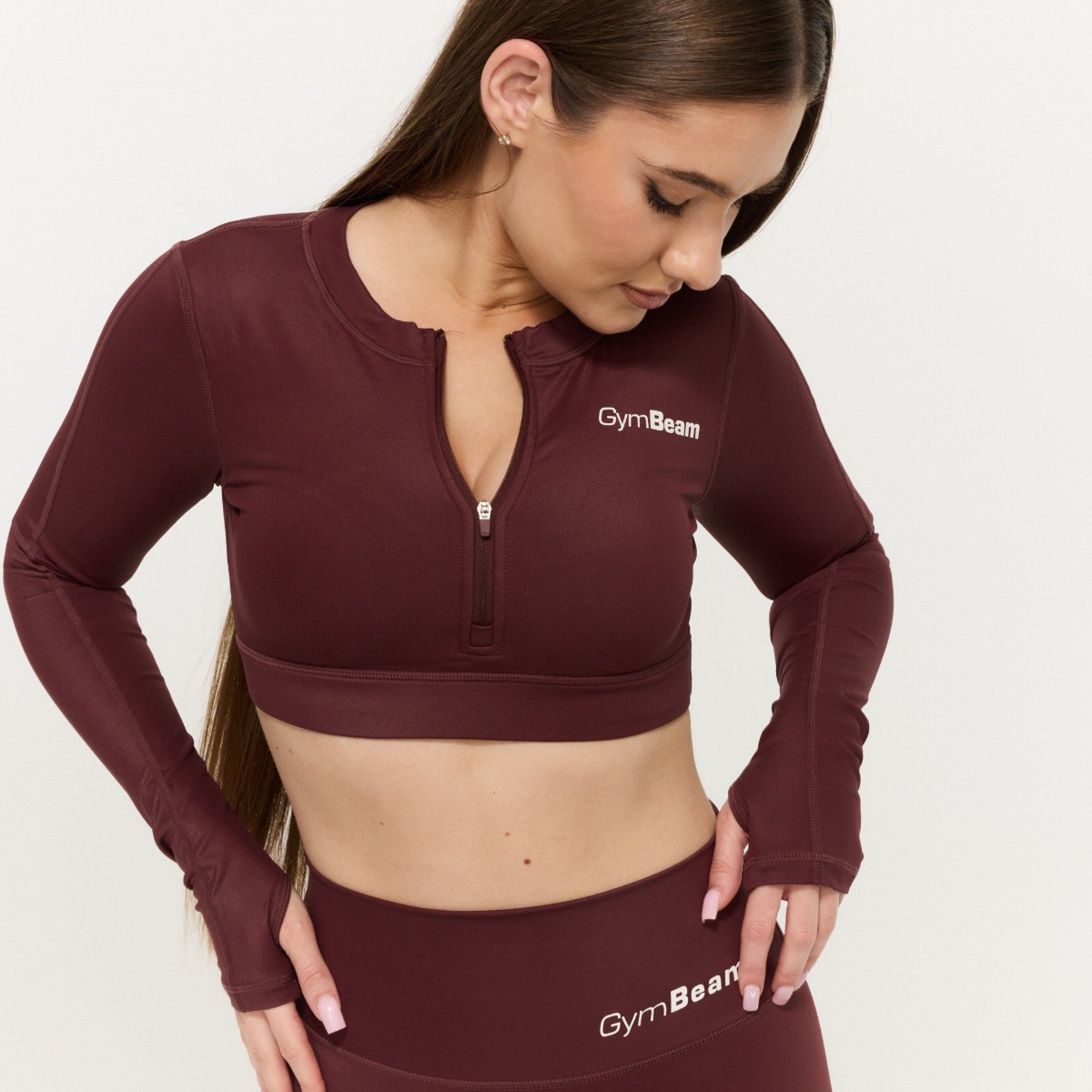 GymBeam Dámský sportovní top Prime Fig (obrázek 3)