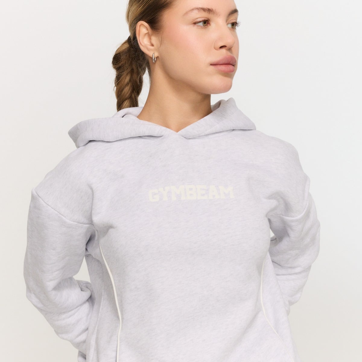 GymBeam Women‘s Varsity Hoodie Grey (obrázek 6)