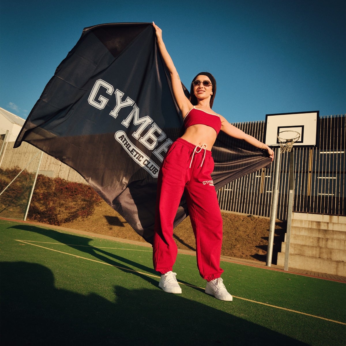 Sportovní podprsenka Varsity Red - GymBeam červená S