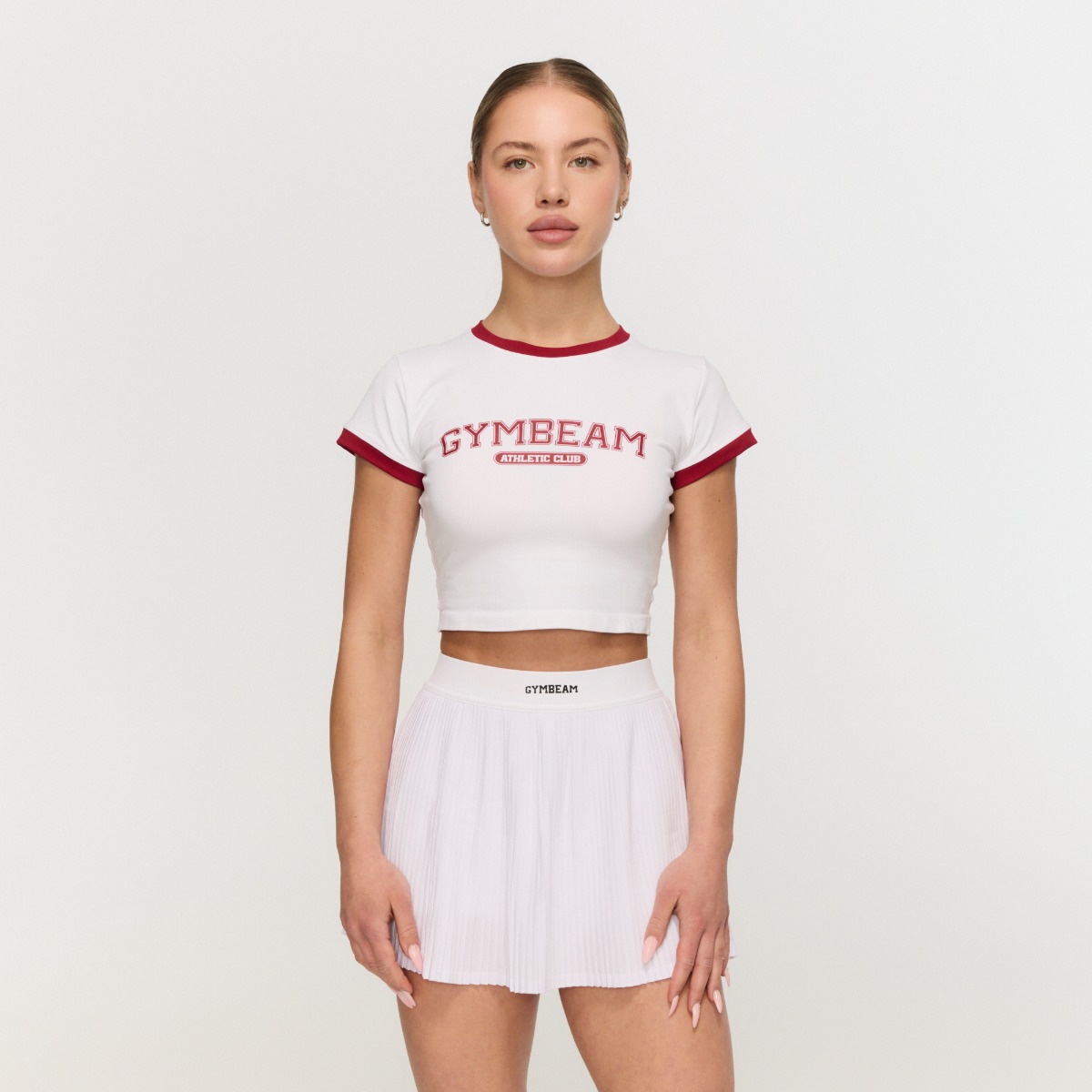 GymBeam Dámské tričko Varsity White