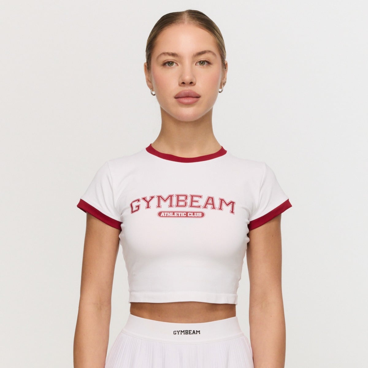 GymBeam Dámské tričko Varsity White