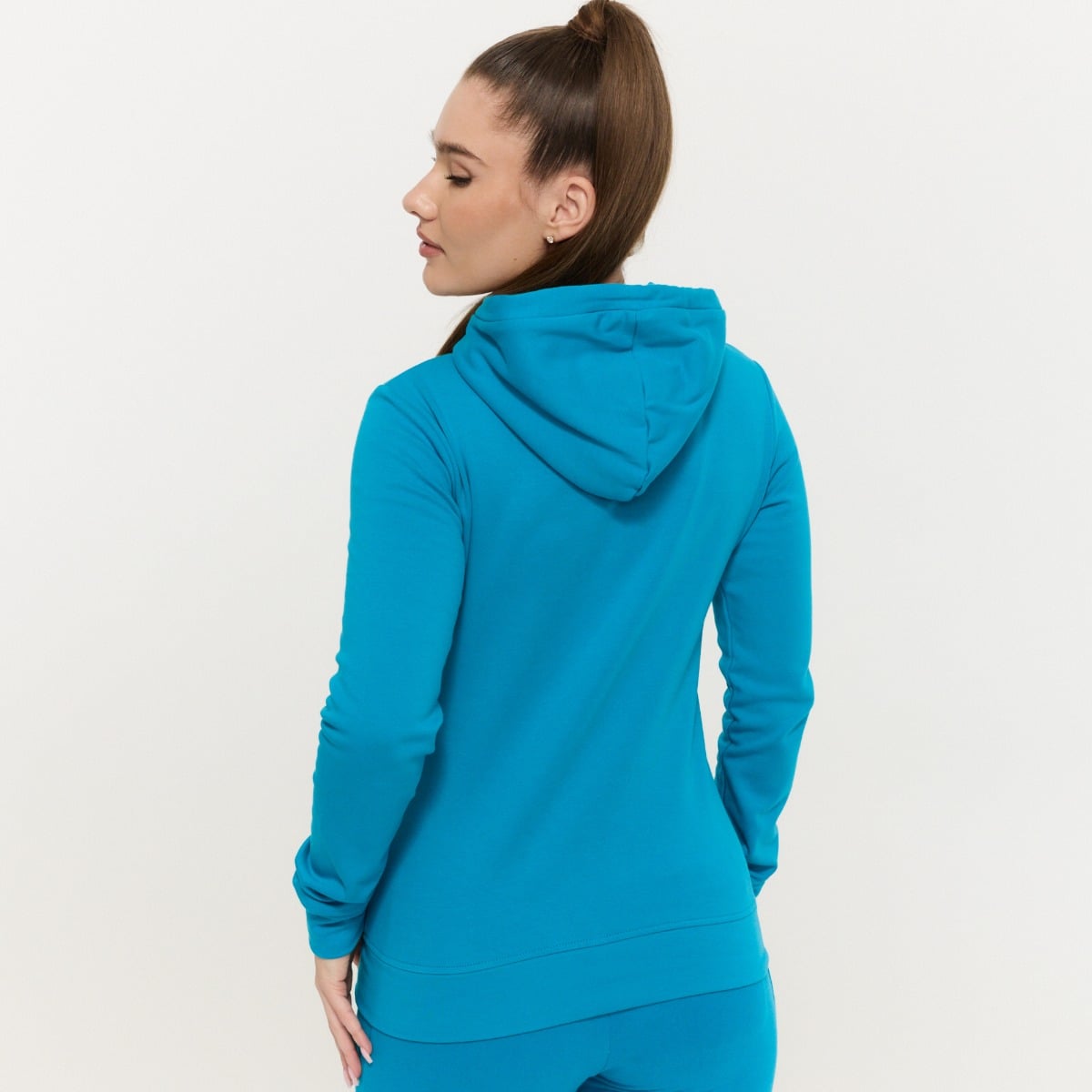 Dámská mikina se zipem Limitless Aquamarine - GymBeam