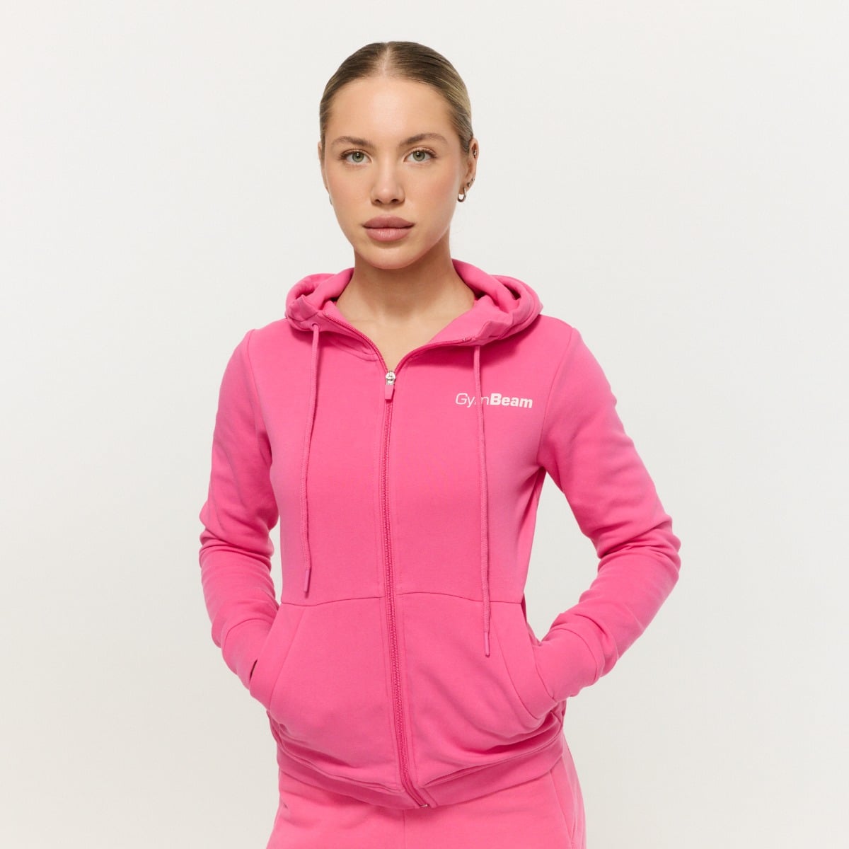 Dámská mikina se zipem Limitless Dragonfruit - GymBeam