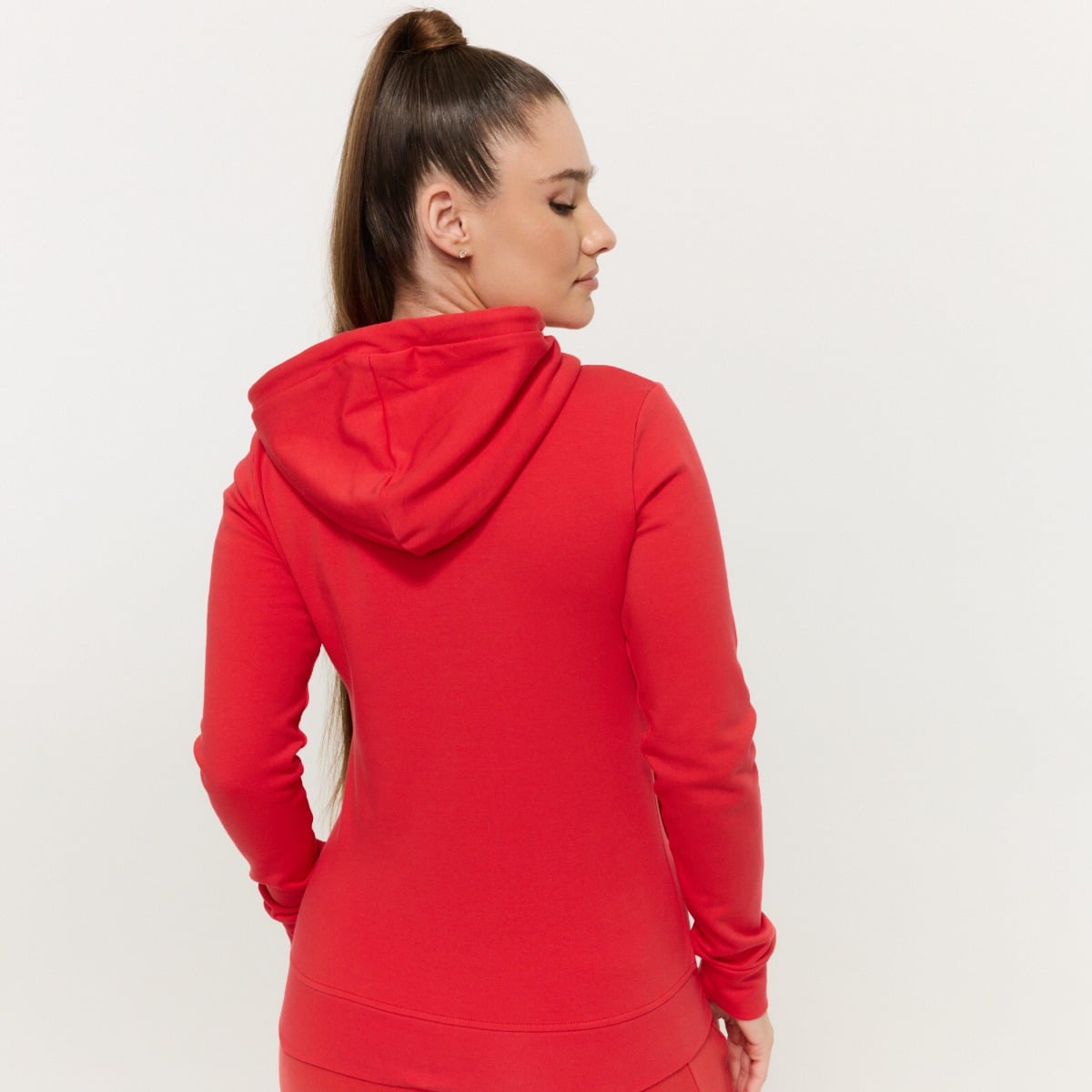 Dámská mikina se zipem Limitless Hot Red - GymBeam