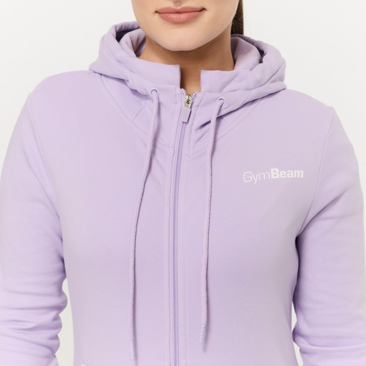Dámská mikina se zipem Limitless Lavender - GymBeam lavender S