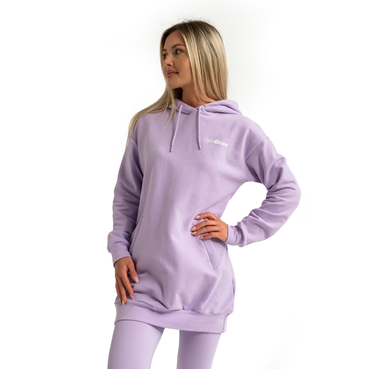 GymBeam Dámská Longline mikina Limitless Lavender (obrázek 10)