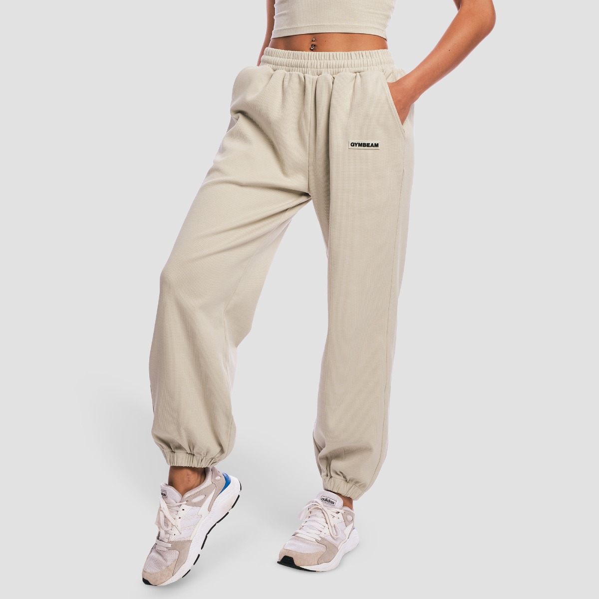 GymBeam Dámské tepláky Aura Grey (obrázek 5)
