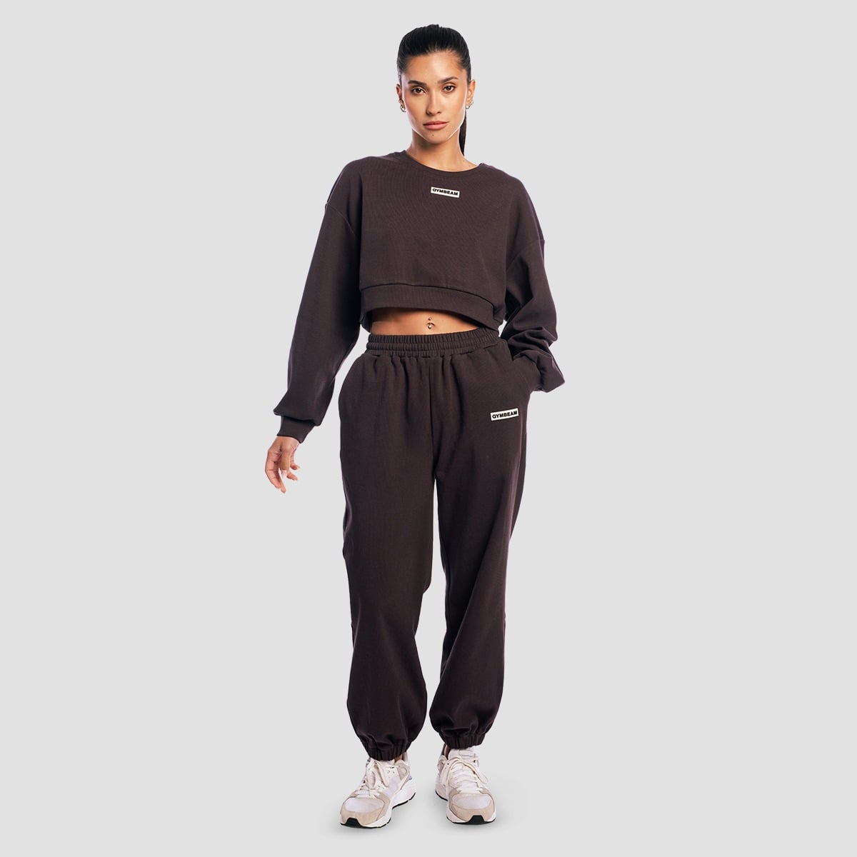 GymBeam Dámské tepláky Aura Tee Brown (obrázek 6)