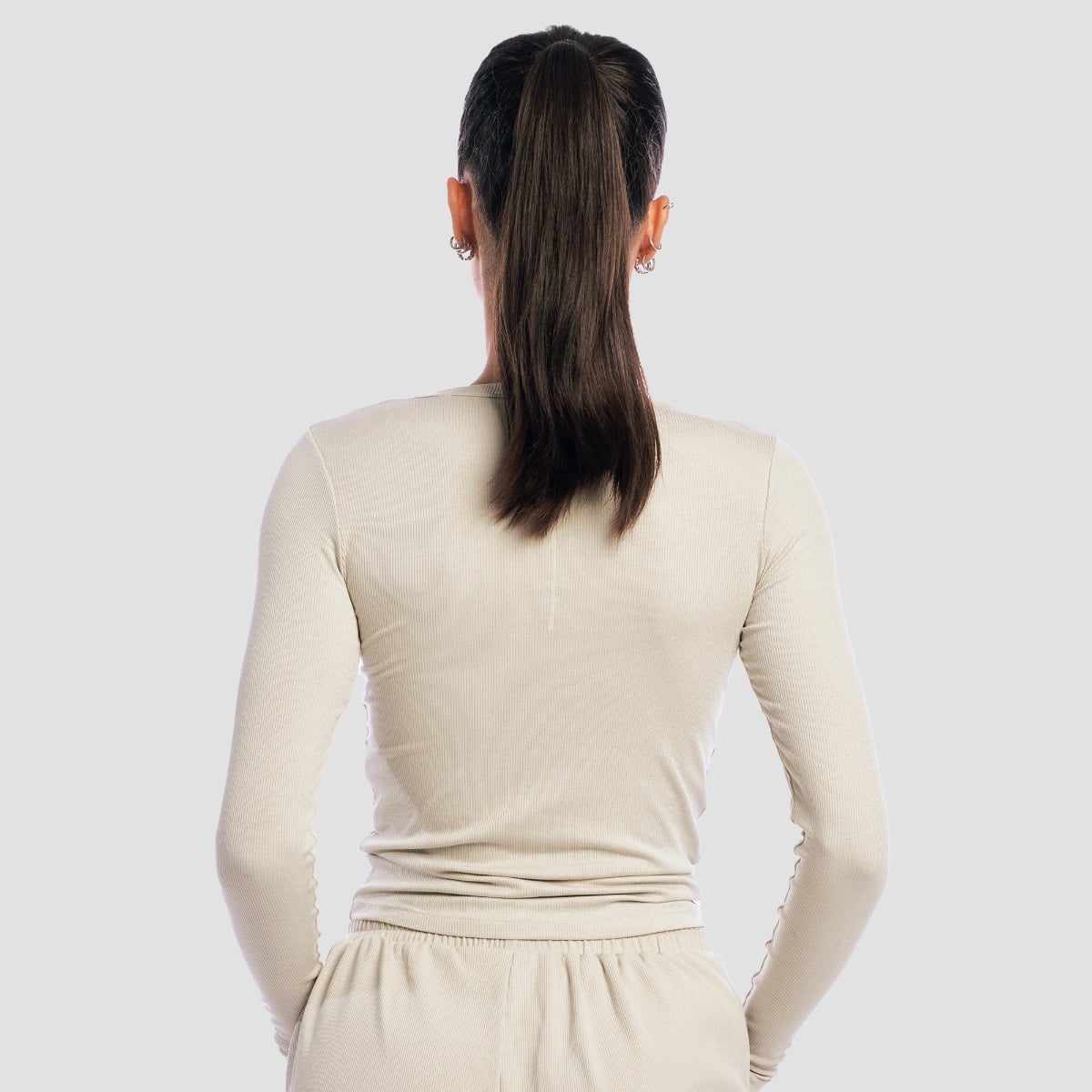 GymBeam Women‘s Aura Long Sleeve T-Shirt Grey (obrázek 3)
