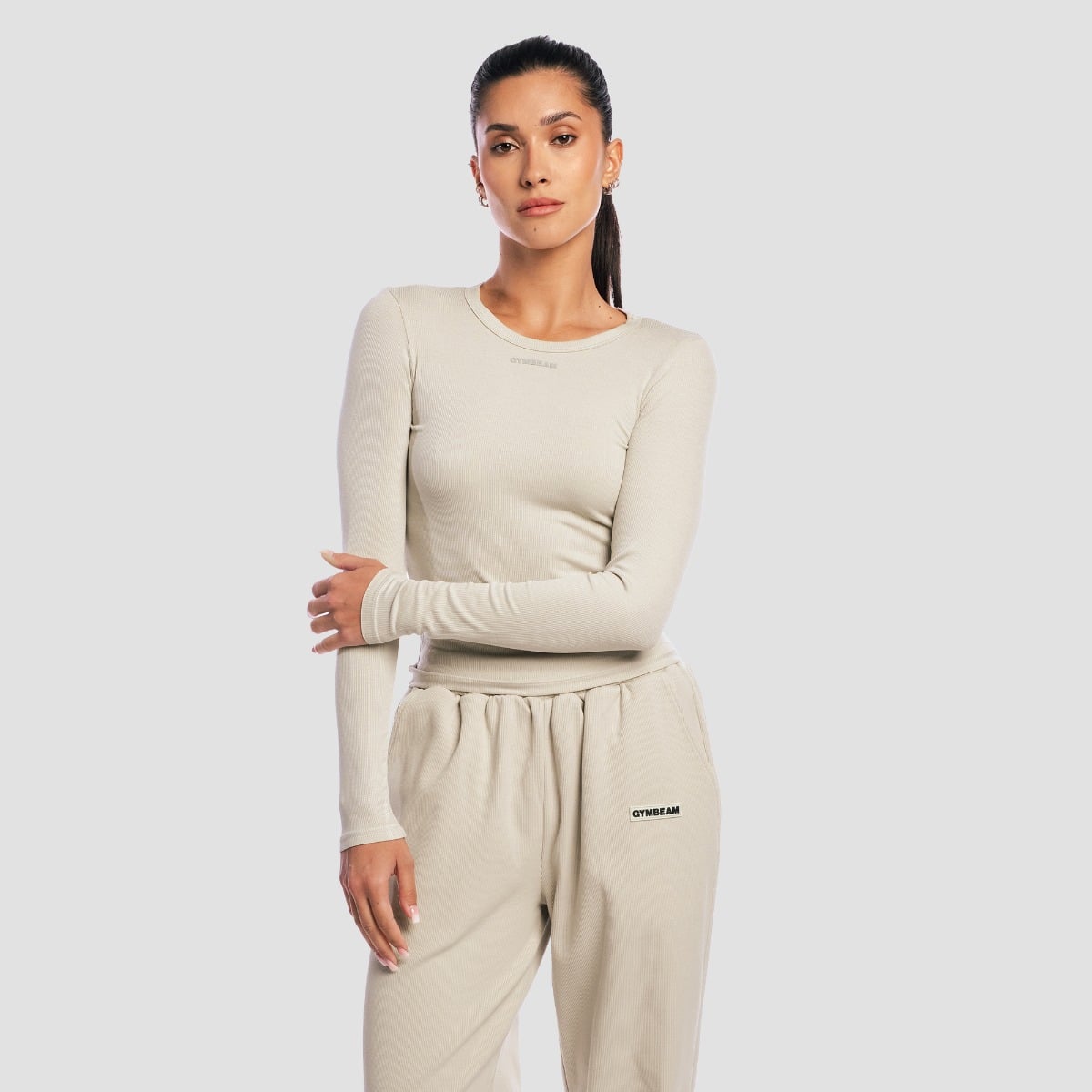 GymBeam Women‘s Aura Long Sleeve T-Shirt Grey (obrázek 4)