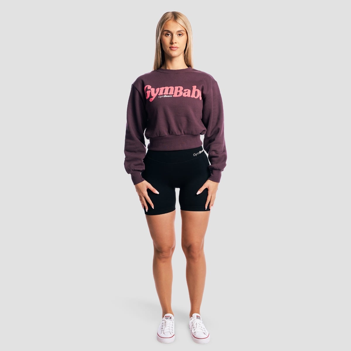 GymBeam Dámská mikina GymBabe Eclipse - Velikost: XS | Barva: Fialová | Hmotnost: 0,39 kg | Balení: 42 · záber 6
