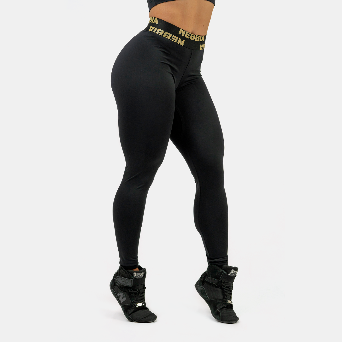 NEBBIA Dámské legíny Classic High Waist Intense Perform Black/Gold