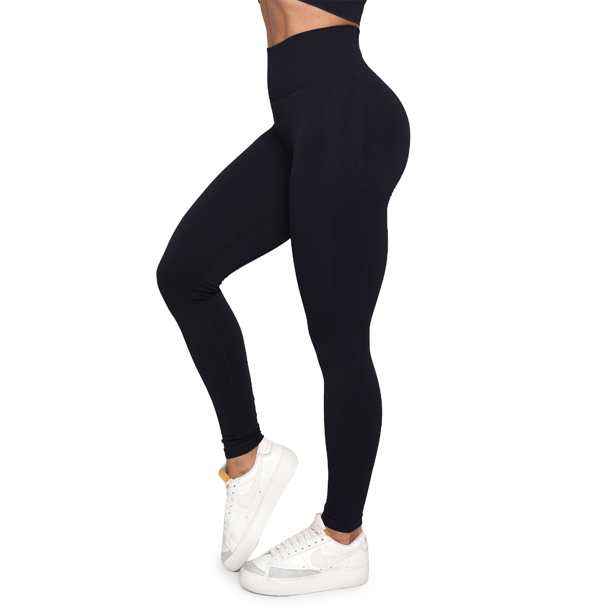 GymBeam Dámské bezešvé legíny Lift Black (obrázek 6)