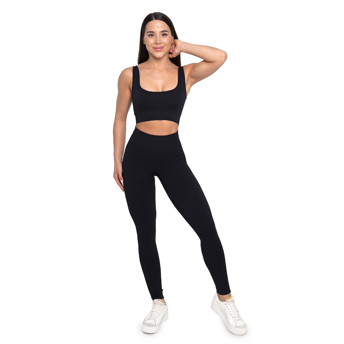 GymBeam Dámské bezešvé legíny Lift Black (obrázek 8)