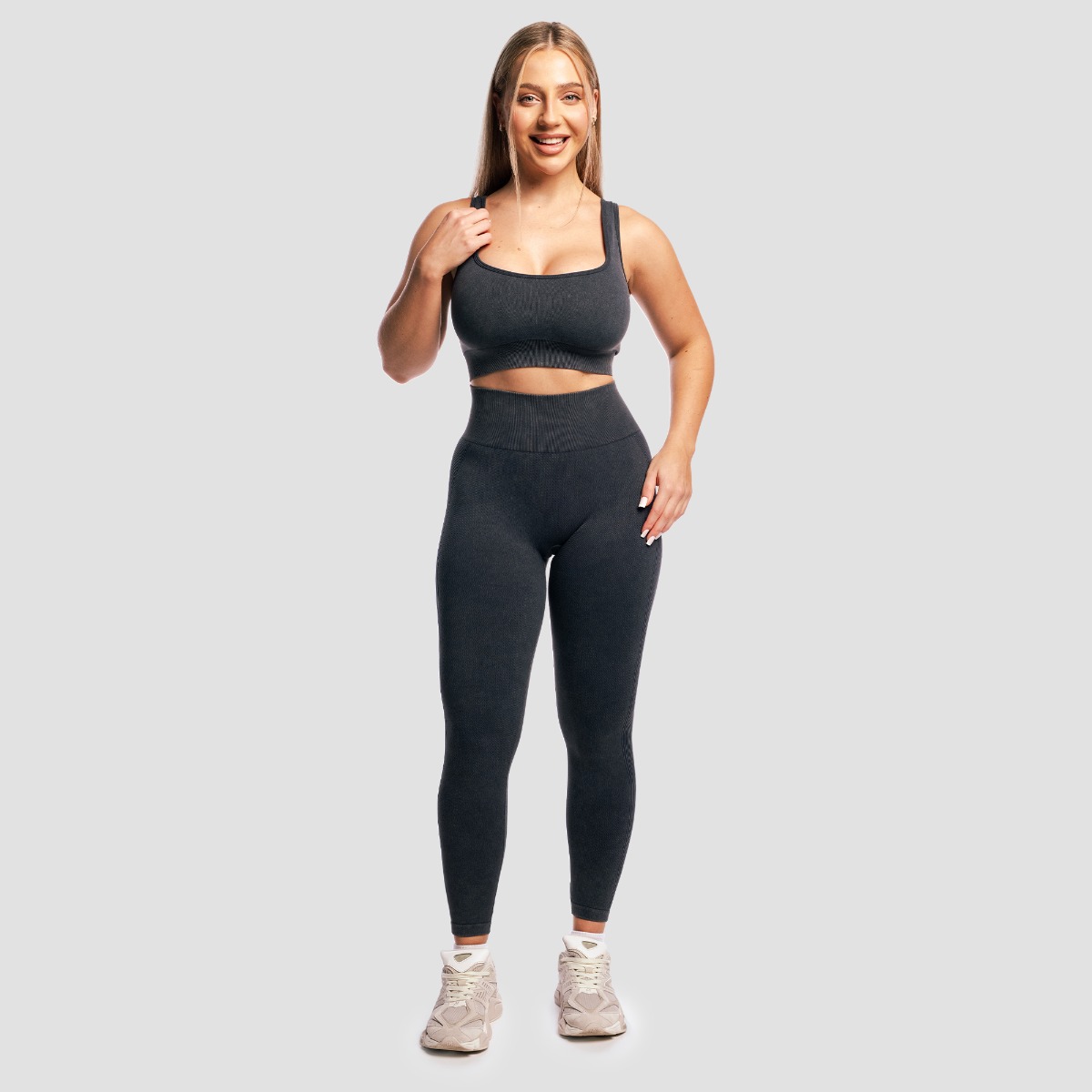 GymBeam Dámské bezešvé legíny Lift Coal (obrázek 5)