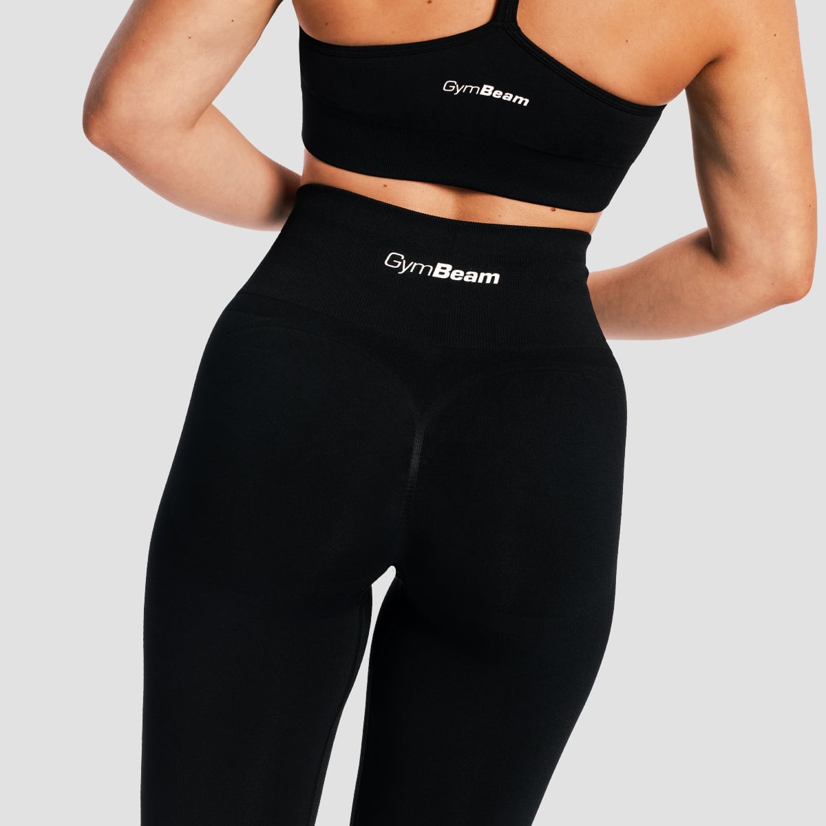 Dámské bezešvé legíny Sculpt Black - GymBeam černá XL