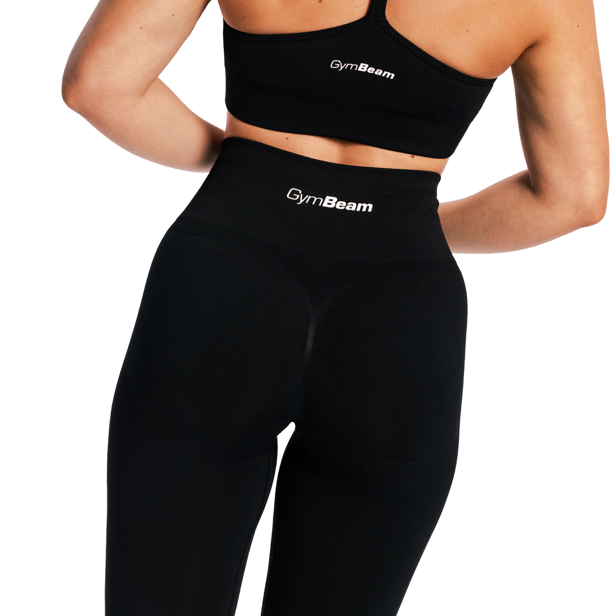 Dámské bezešvé legíny Sculpt Black - GymBeam černá XL