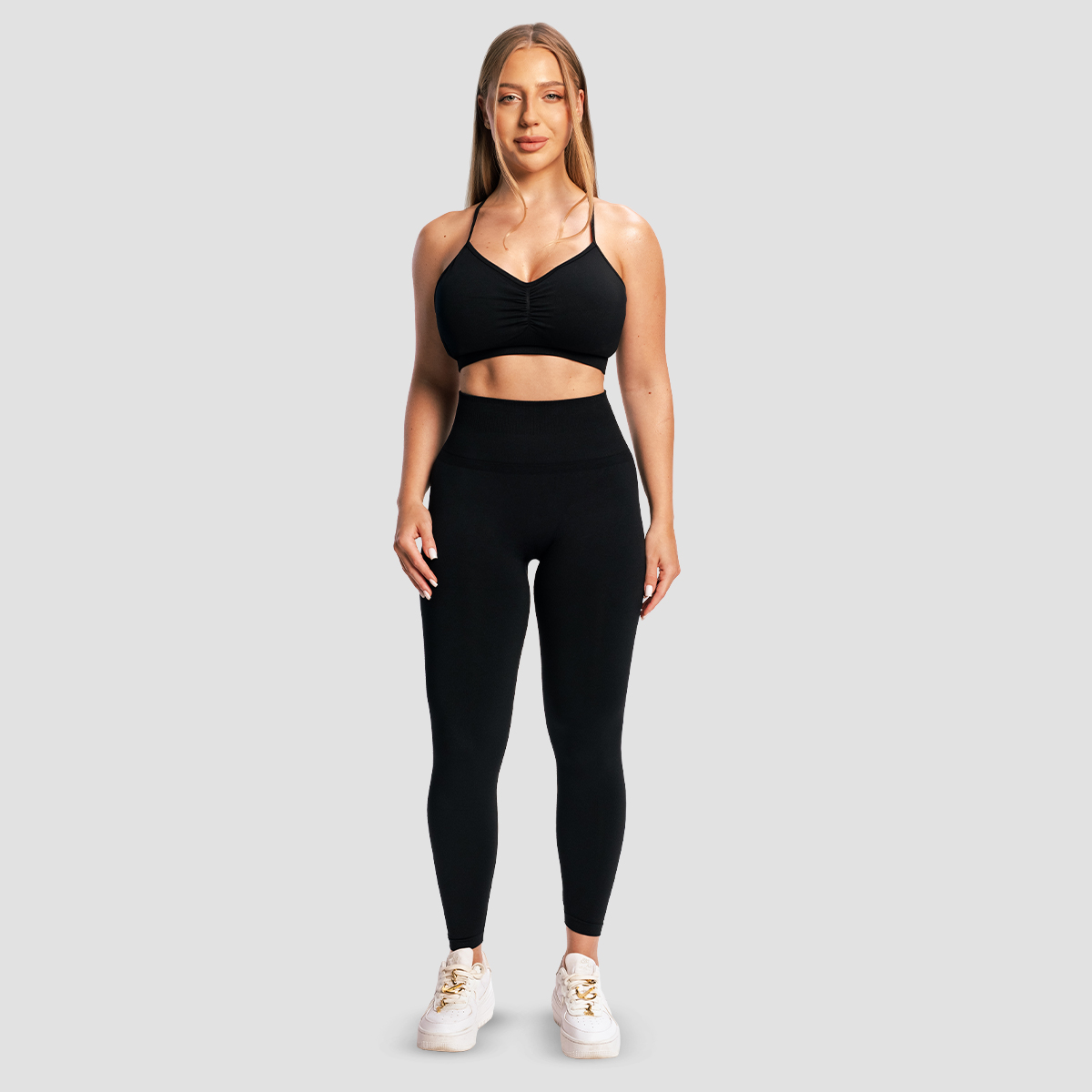 Dámské bezešvé legíny Sculpt Black - GymBeam černá XL